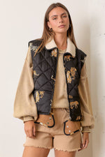 Load image into Gallery viewer, Leopard Quilted vest
