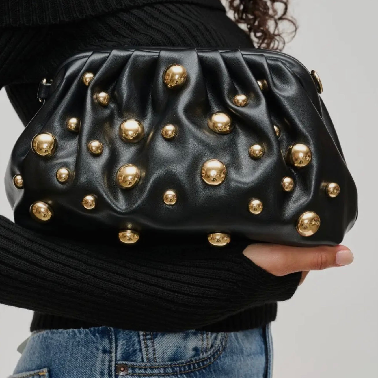 Carey Studded Clutch