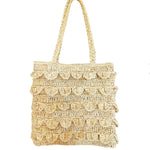 Load image into Gallery viewer, Ruffle Raffia Tote
