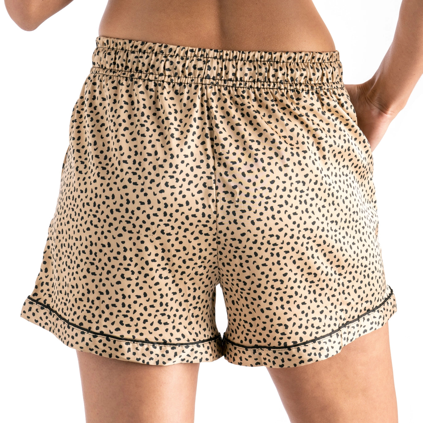 Satin Pajama Shorts Ooh La Leopard