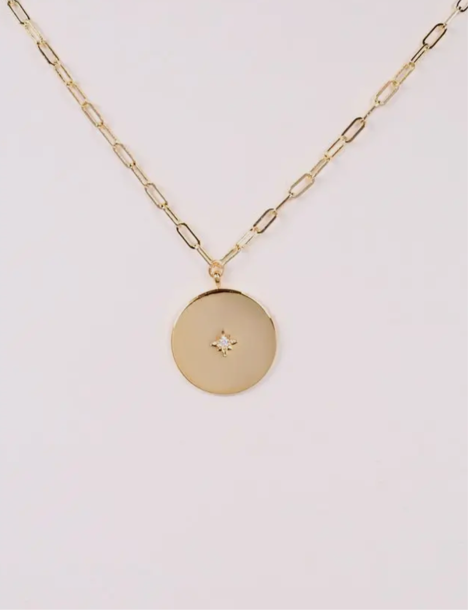 Sylvester Disc Necklace Gold