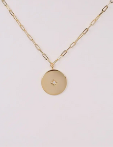 Sylvester Disc Necklace Gold