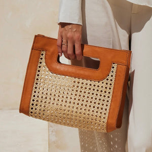 Rattan Cane Weave Clutch