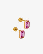 Load image into Gallery viewer, Screwback Stud Earrings Whitney Bubblegum Pink
