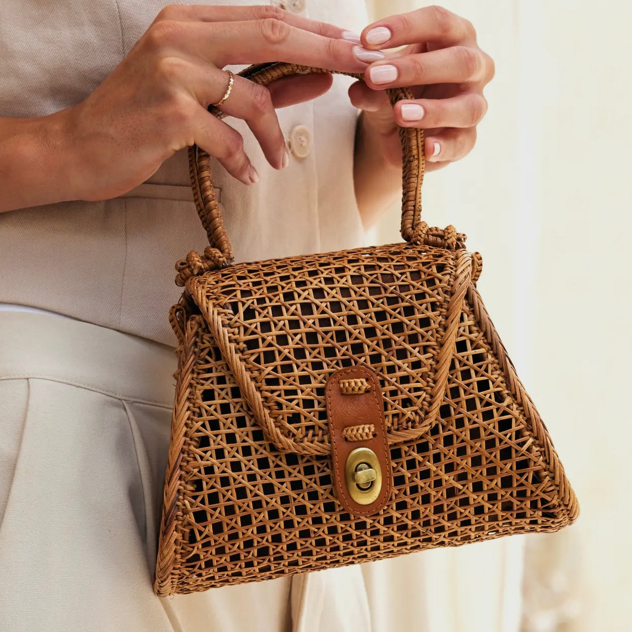 Rattan Cane Weave Rachel Bag