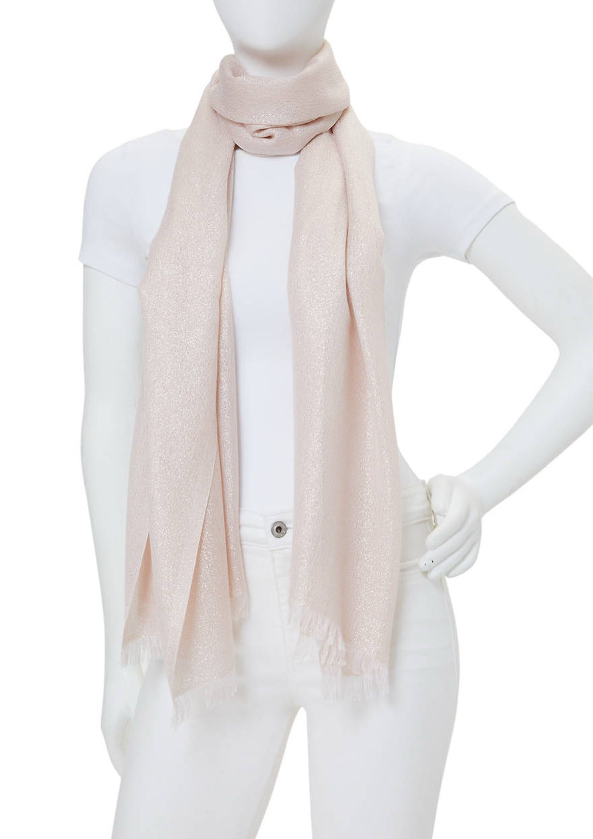 Taupe/Rose Gold Metallic Evening Wrap