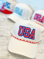 Load image into Gallery viewer, USA Red Rope Hat
