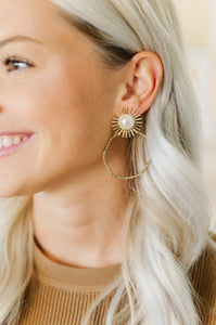 Pearl Sunburst Hoops