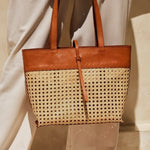 Load image into Gallery viewer, Rattan Cane Weave Small Tote
