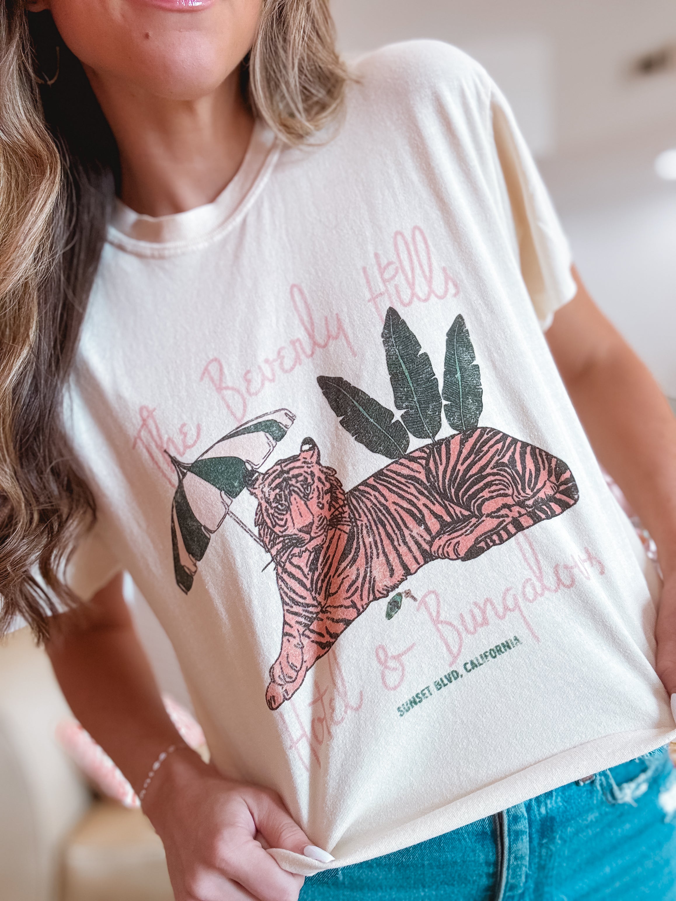 Beverly Hills Hotel Vintage Crop Tshirt