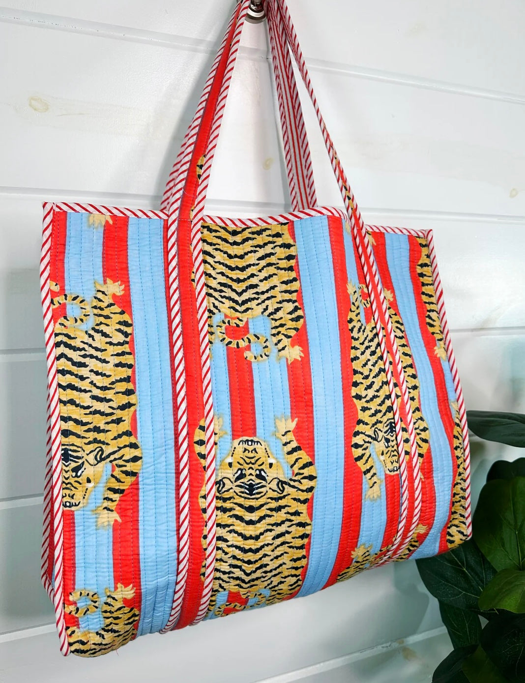 Tiger Quilted Tote