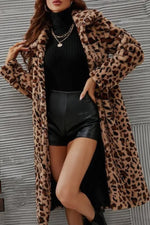 Load image into Gallery viewer, Faux Fur Chetah Coat
