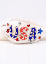 Load image into Gallery viewer, USA Embellished Headband
