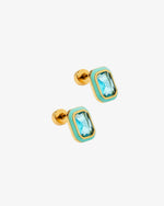 Load image into Gallery viewer, Screwback Stud Earrings Whitney Aqua
