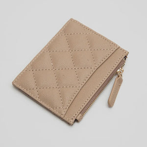 Quilted Leather Card Holder