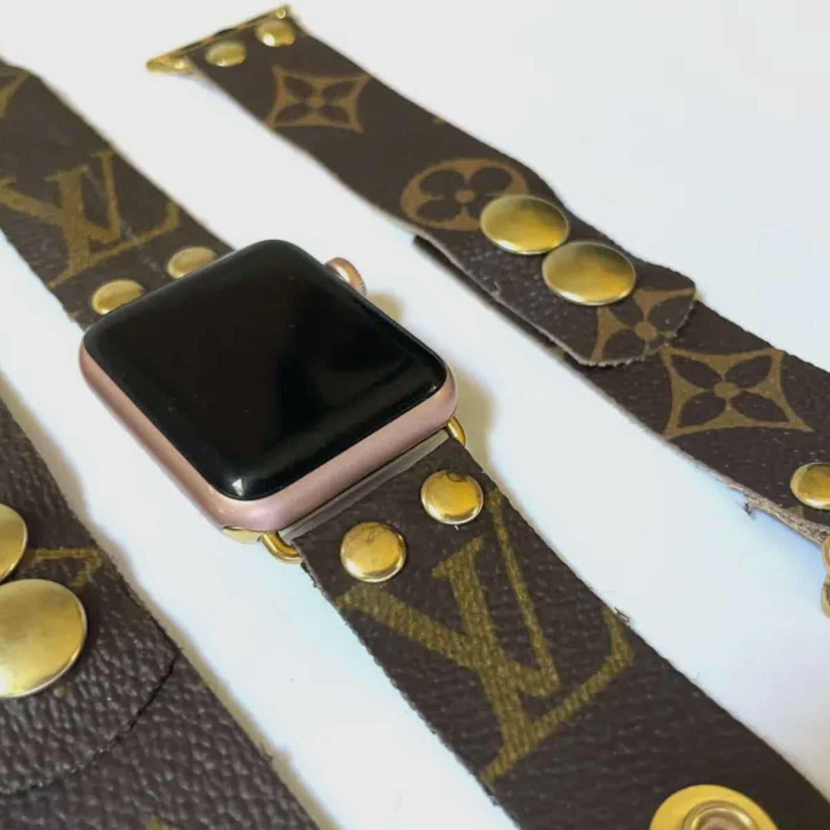 Upcycled LV Apple Watch Band