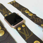 Load image into Gallery viewer, Upcycled LV Apple Watch Band
