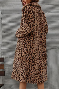 Faux Fur Chetah Coat