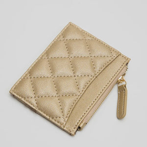 Quilted Leather Card Holder