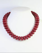 Load image into Gallery viewer, Burgundy Pipestone Marble Necklace
