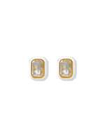 Load image into Gallery viewer, Screwback Stud Earrings Whitney White Marshmallow
