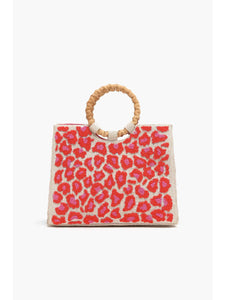 Pink Leopard Handheld with Crossbody Straps