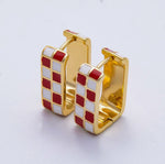 Load image into Gallery viewer, Checkered Earring *Multiple Colors*
