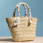 Load image into Gallery viewer, Mini Tote Bag with Lemon Scarf Handle
