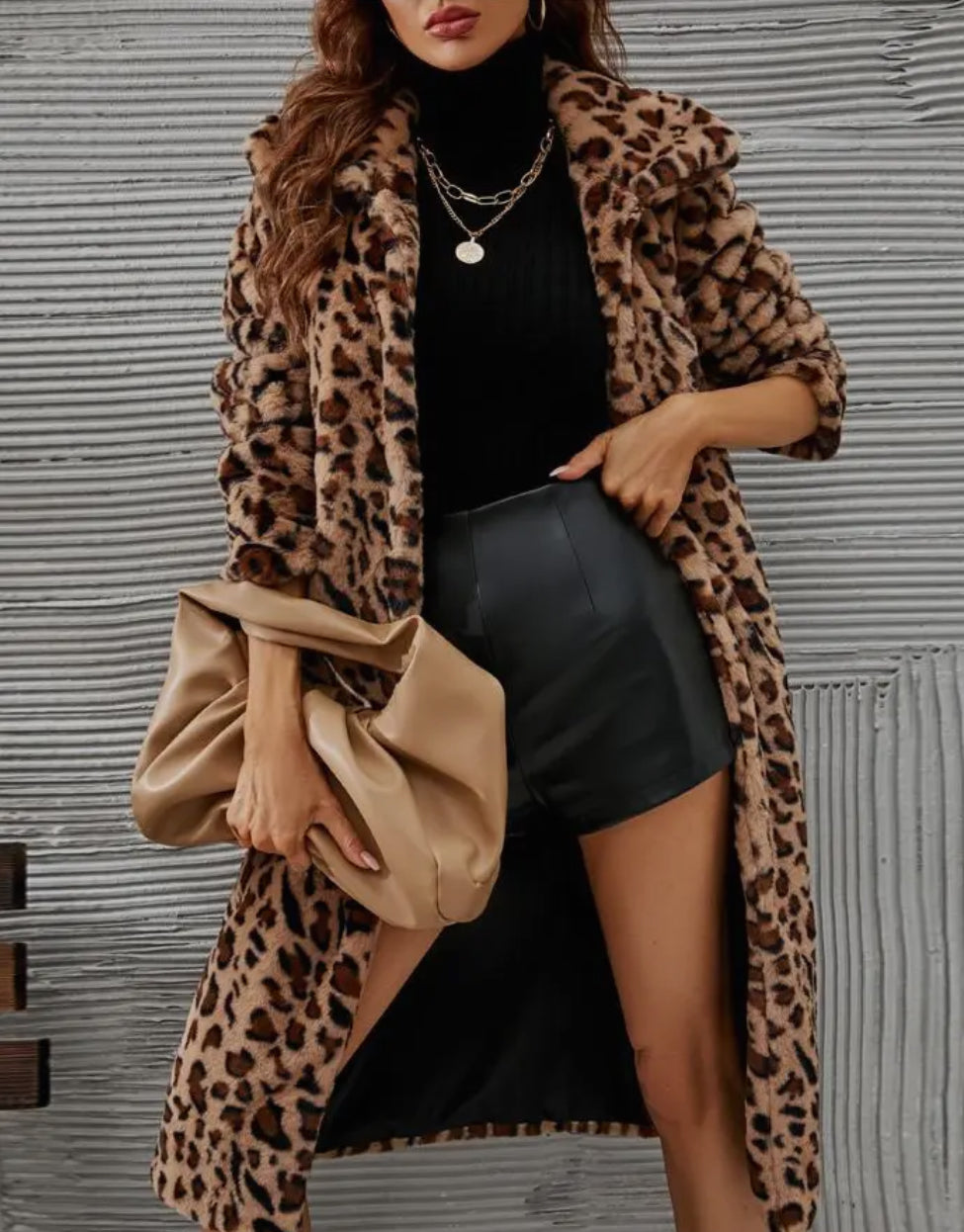 Faux Fur Chetah Coat