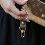 Load image into Gallery viewer, Key Couture Clip - Upcycled LV
