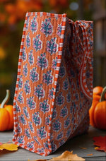 Load image into Gallery viewer, Talbot Orange Floral Tote Bag
