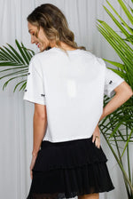 Load image into Gallery viewer, Bow Embroidered Knit Tee

