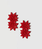 Load image into Gallery viewer, Painted Poinsettia Earrings

