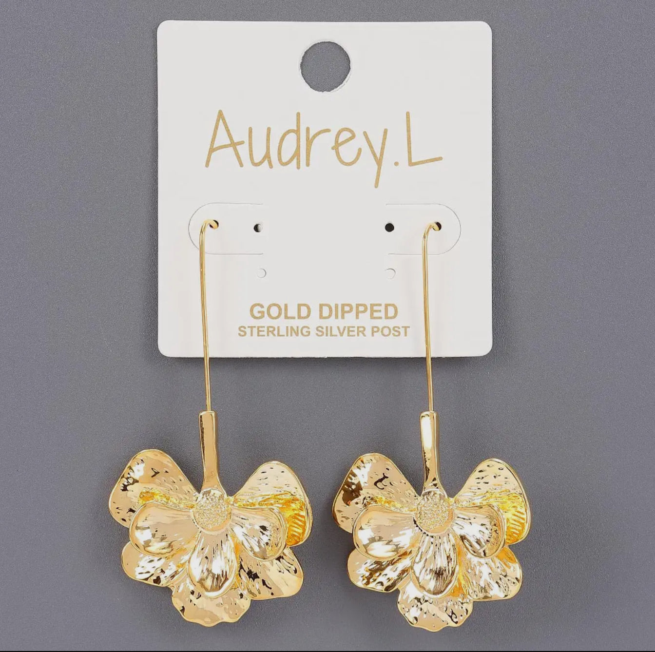 Metal Flower Earrings