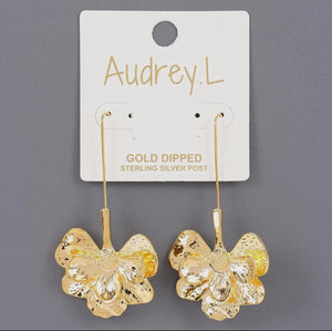 Metal Flower Earrings