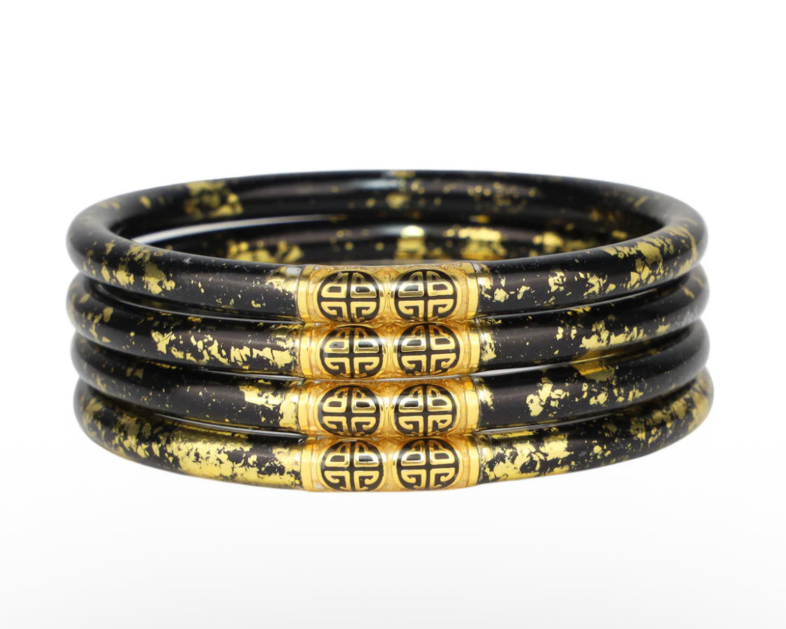 KOI Noir All Weather Bangles set of 4