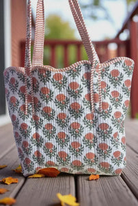 Clancy Floral Scalloped Tote