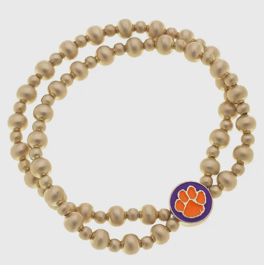 Clemson Bead Bracelet