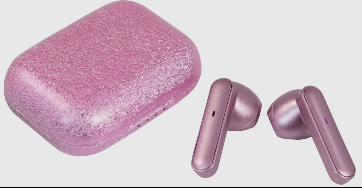 Pink Glitter Compact Ear Buds