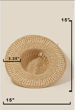 Load image into Gallery viewer, Checked Straw Hat
