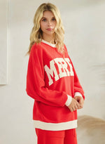 Load image into Gallery viewer, Cloudy Knit MERRY Sweatshirt

