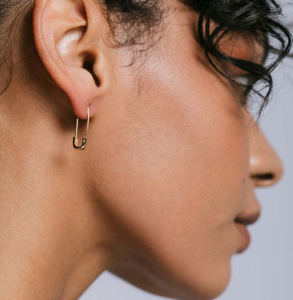 Safety Pin Hoops