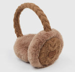 Load image into Gallery viewer, Cable Knit Faux Fur Earmuffs

