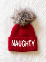Load image into Gallery viewer, Naughty Knit Pom Hat
