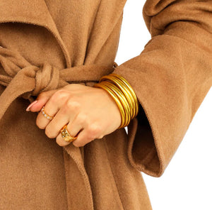 Gold All Weather Bangles Set of 6