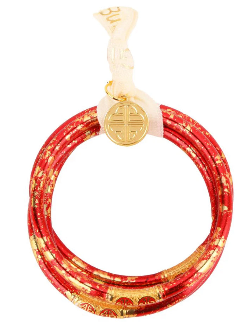 KOI Red All Weather Bangles set of 4