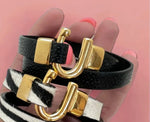 Load image into Gallery viewer, Horseshoe Leather Bracelet Wrap
