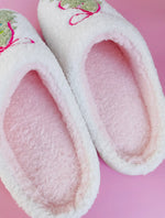 Load image into Gallery viewer, Pink Bow Christmas Tree Slippers
