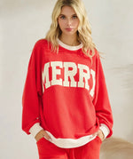 Load image into Gallery viewer, Cloudy Knit MERRY Sweatshirt
