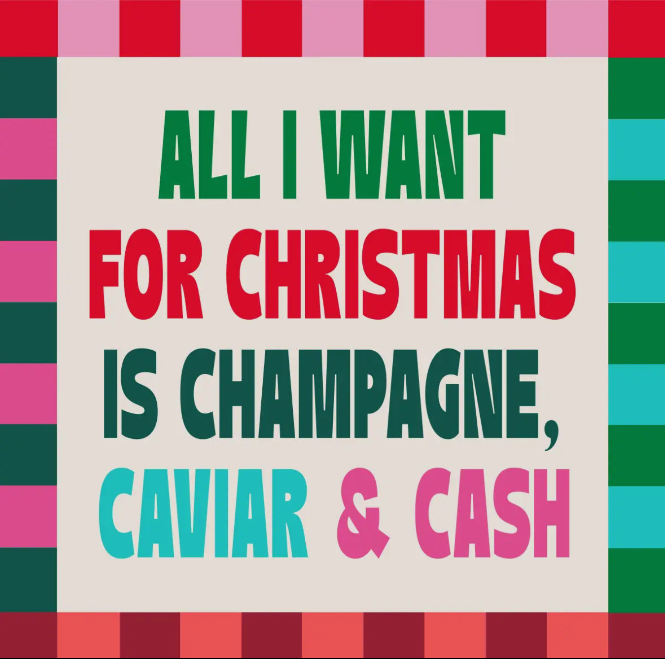 Champagne Caviar and Cash Napkins